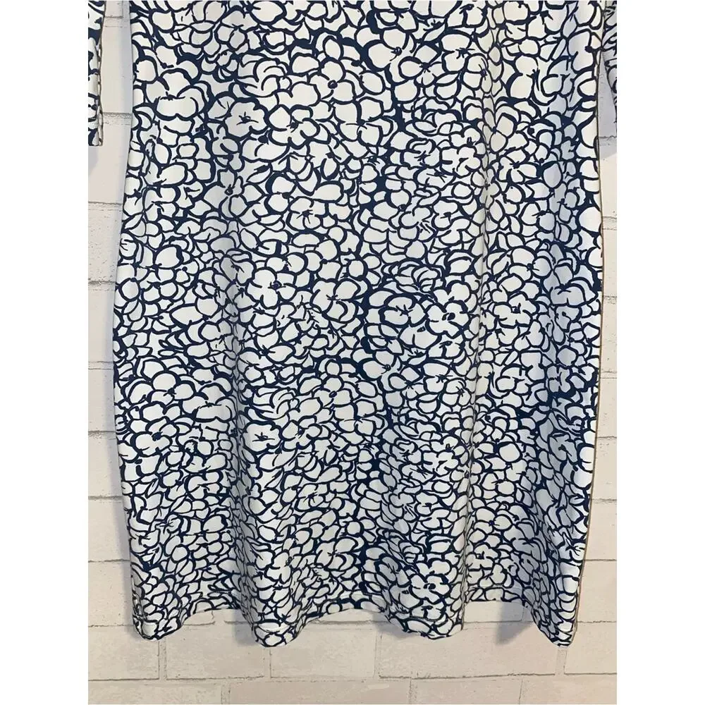 $168 Mahi Gold MAHI Dress in Navy / White Ruth’s Hydrangeas Floral Small EUC
